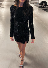 Korte jurk met pailletten