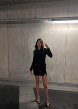 Korte jurk met pailletten