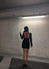 Korte jurk met pailletten