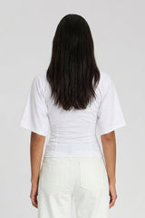 Gathered short-sleeve top