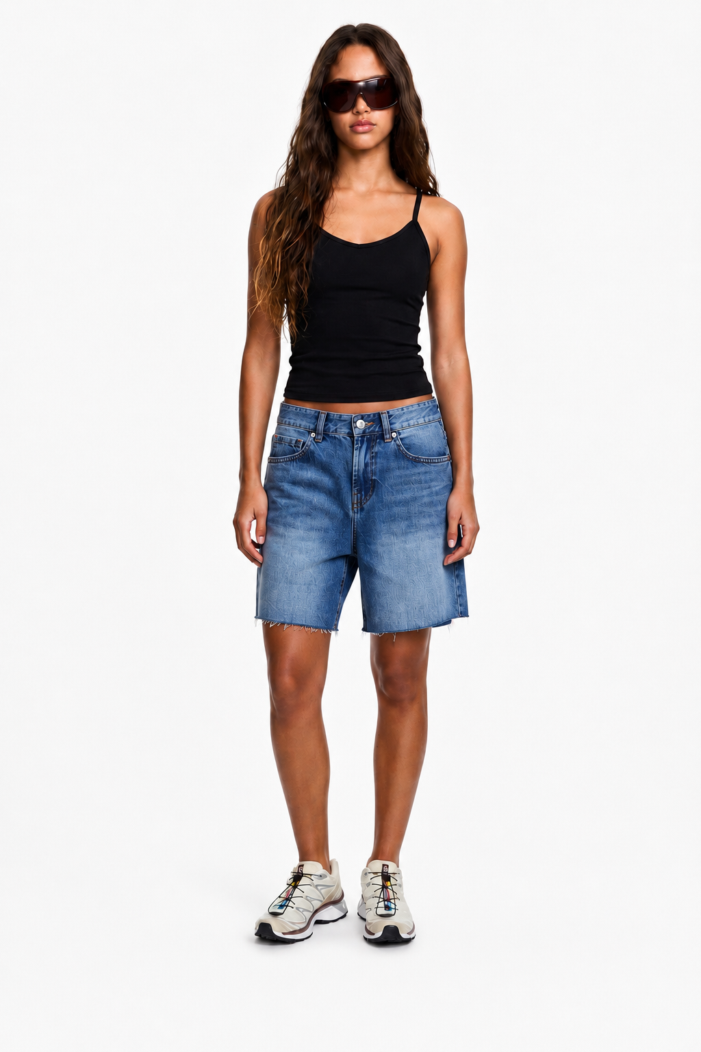 Lange Denim Shorts