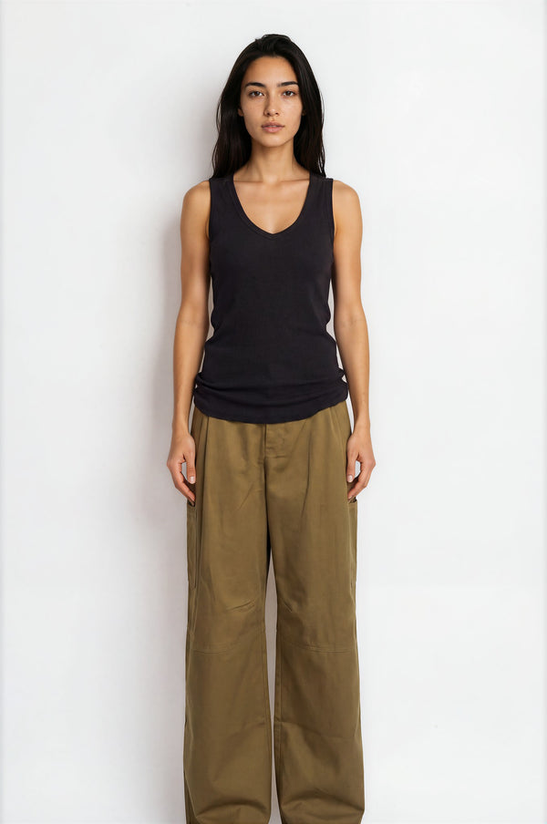 Pleated Cargo Trousers