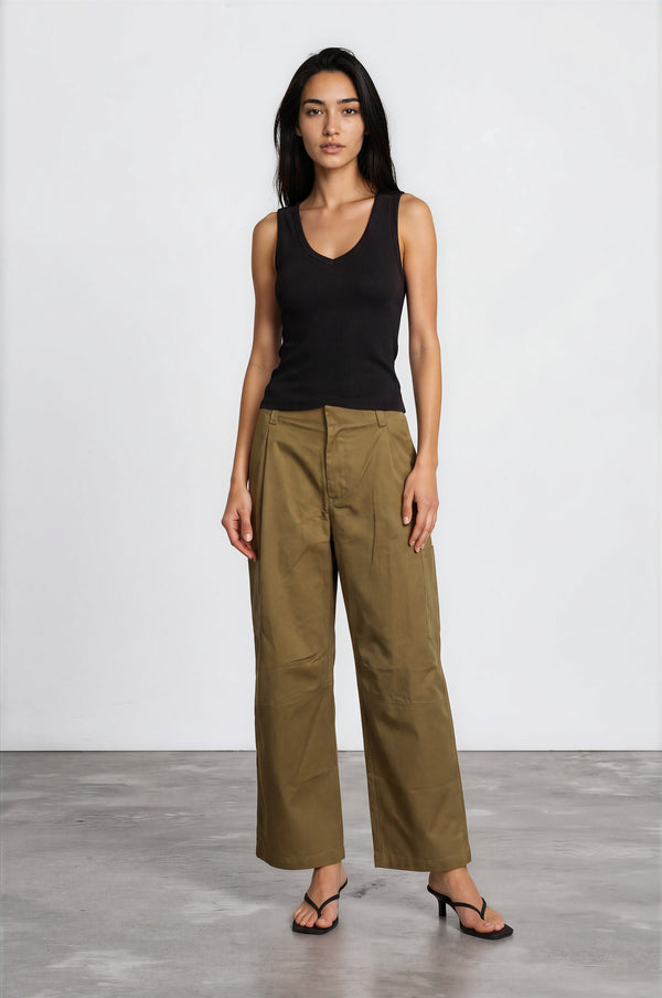 Pleated Cargo Trousers
