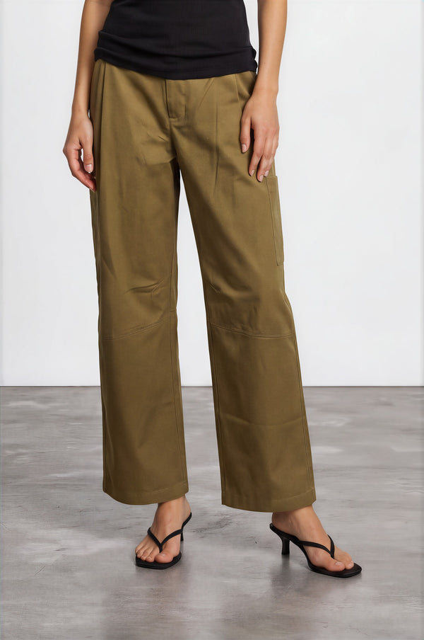 Pleated Cargo Trousers