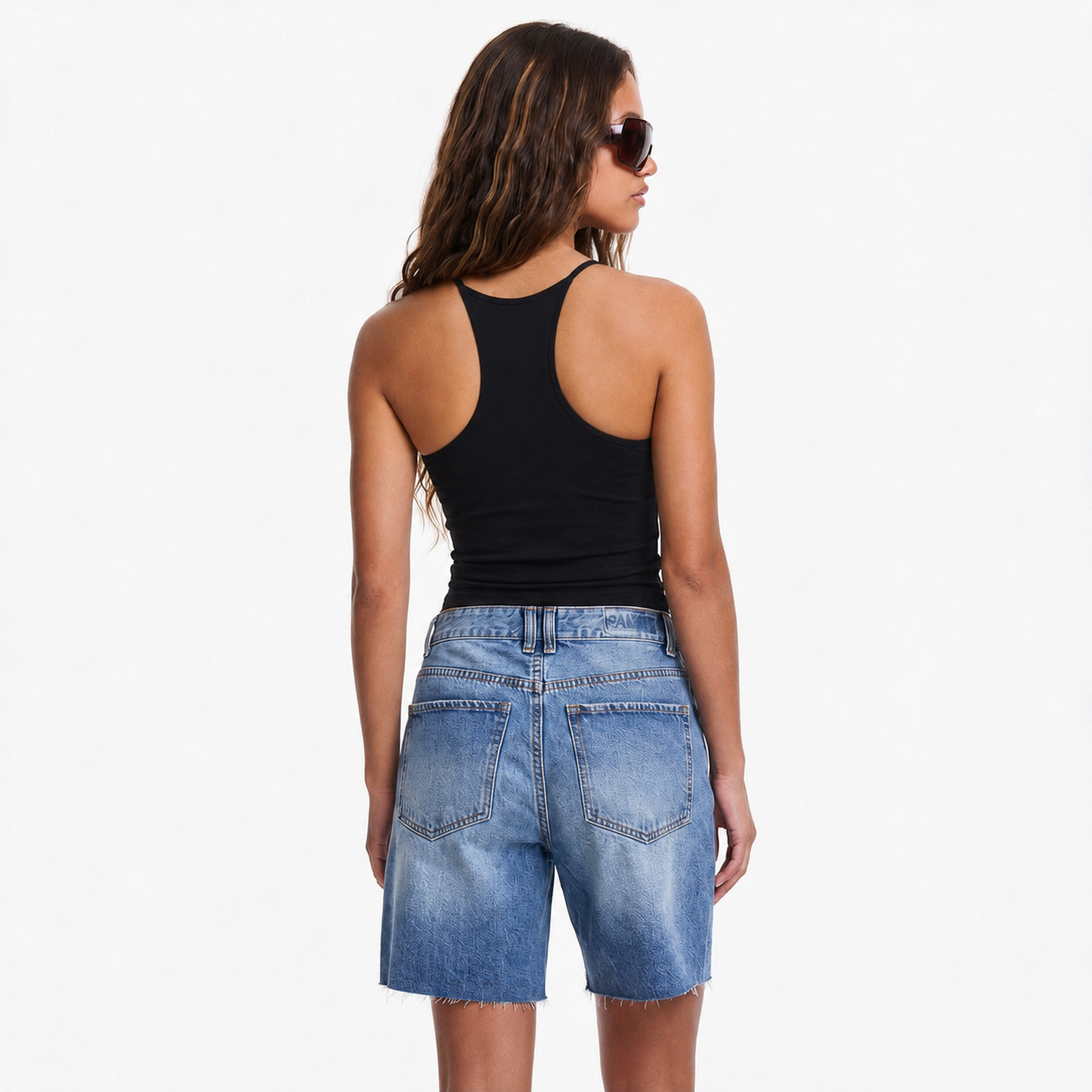 Lange Denim Shorts