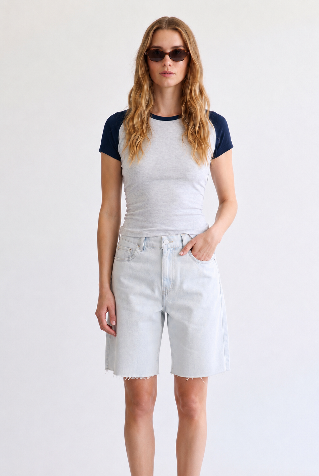 Lange Denim Shorts