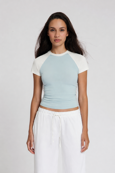 Contrast short sleeve t-shirt