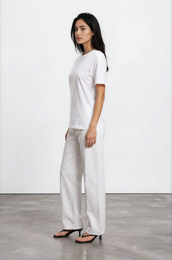 Contrast Denim Trousers