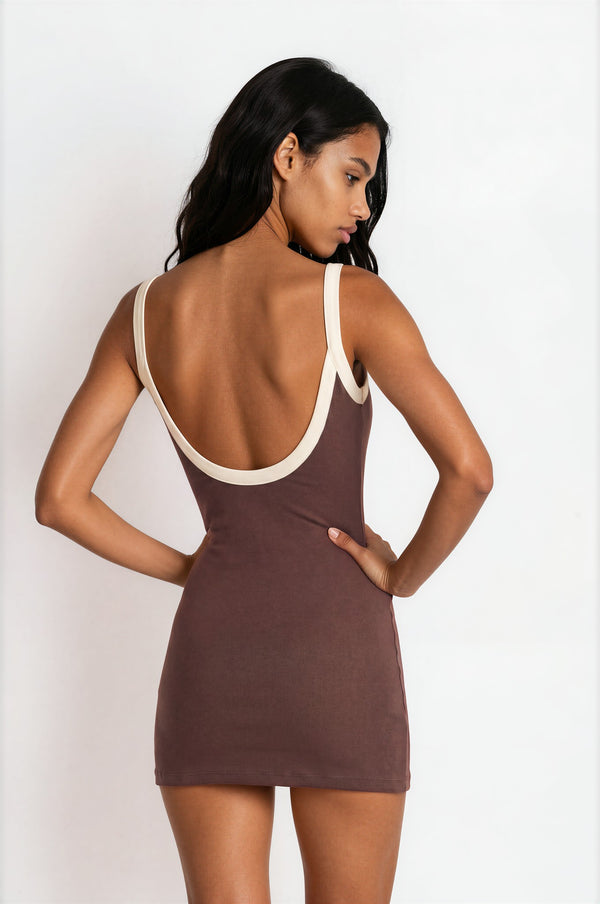 Contrast Mini Dress
